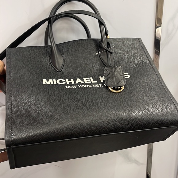 Michael Kors Medium Mirella 35S2G7ZT7L Tote Bag In Black NWT - Picture 13 of 16
